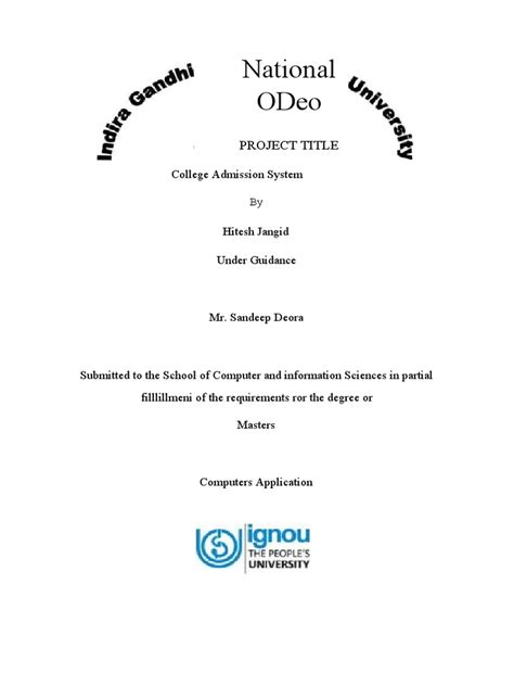 Image result for IGNOU Project Report Sample