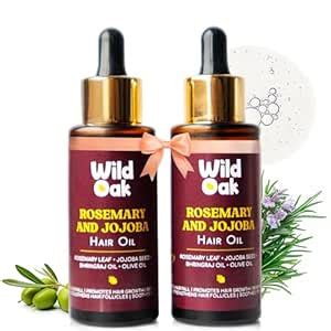 Buy WildOak Rosemary, Bhringraj & Jojoba Hair Oil | Olive Extracts ...