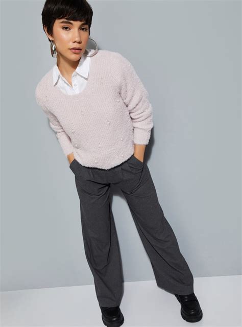 Buy URB_N Women Pearl Embellished Sweater Online at just Rs. 1399.0 ...