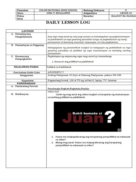 Image result for Daily Lesson Plan