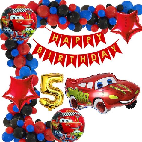 ARV ZONE Race Car Theme Birthday Party Decorations for Boys - 5th Car ...