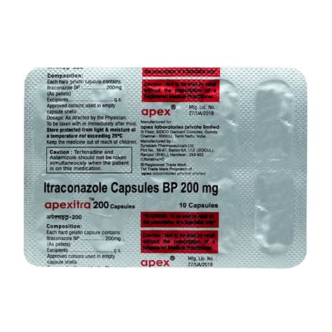 Apexitra 200 Capsule | Uses, Side Effects, Price | Apollo Pharmacy