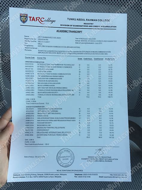 Image result for Official University Transcript