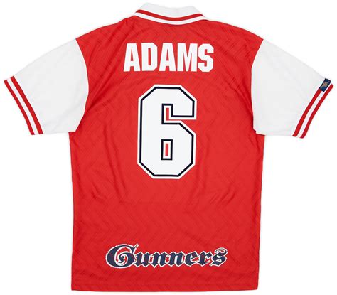1996-98 Arsenal Home Shirt Adams #6 - 6/10 - (M)