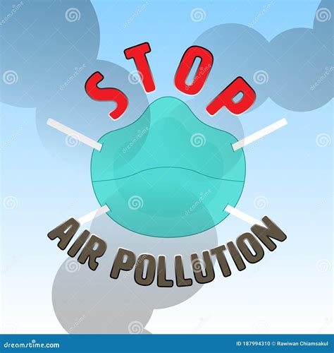 Stop Air Pollution stock vector. Illustration of flat - 187994310