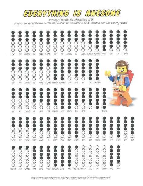Everything is Awesome Tin Whistle W7-12 | Tin whistle, Whistle with ...