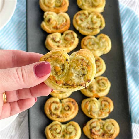 Savoury Palmiers - Pesto Puff Pastry Snacks - Just a Mum's Kitchen