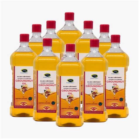 THANJAI NATURAL Groundnut Oil ( 1Lr X 10 ) Virgin Unrefined Wooden Cold ...