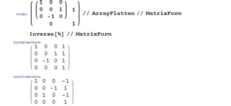 Matrix in Mathematica 的图像结果