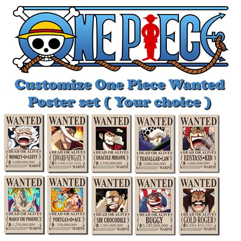 One Piece Wanted Poster Luffy/zombie Most Wanted Poster
