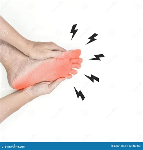 Tingling And Burning Sensation In Foot Of Asian Young Man With Diabetes. Sensory Neuropathy ...