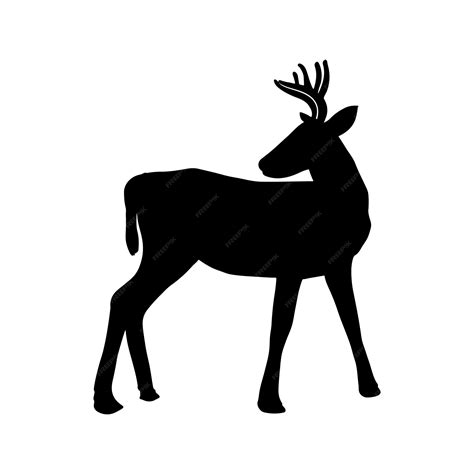 Premium Vector | A silhouette of a deer with the word deer on it
