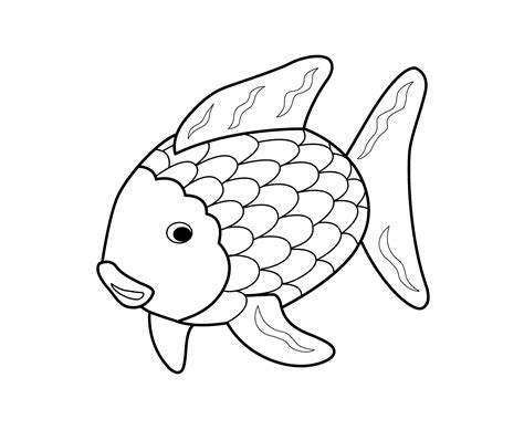 Rainbow Fish Coloring Page - Coloring Home