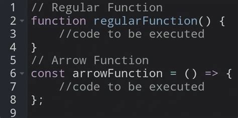 Image result for Function Vs. Arrow Function in JavaScript Differences