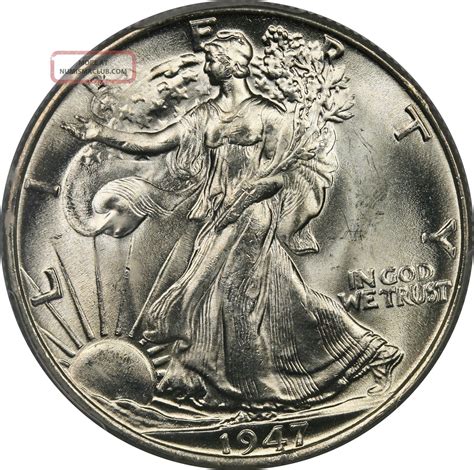 1947 Liberty Walking Half Dollar 50c Ms 66 Pcgs