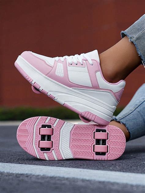 Kids 4-Wheel Roller Skate Shoes, Boys' Sports Sneakers & Girls' Roller ...