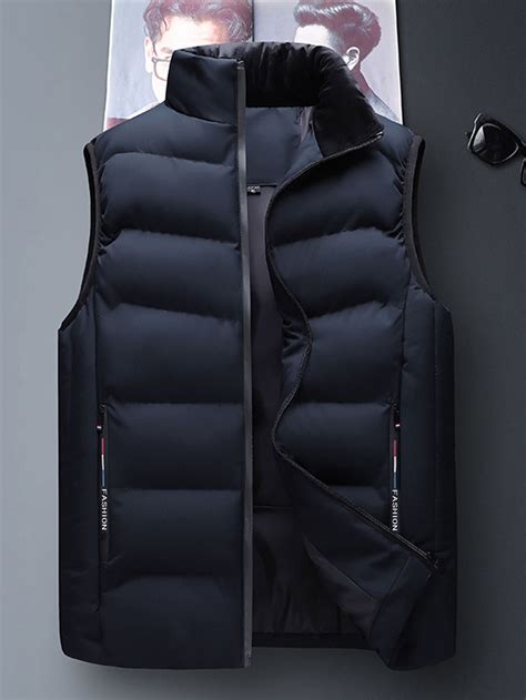 Men Zip Up Puffer Vest Jacket | Mens puffer vest, Men vest outfits ...