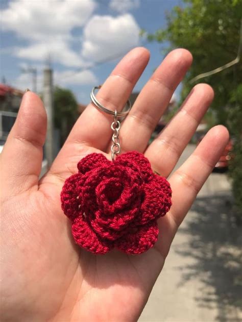 Image result for Rose Keychain Crochet Tutorial