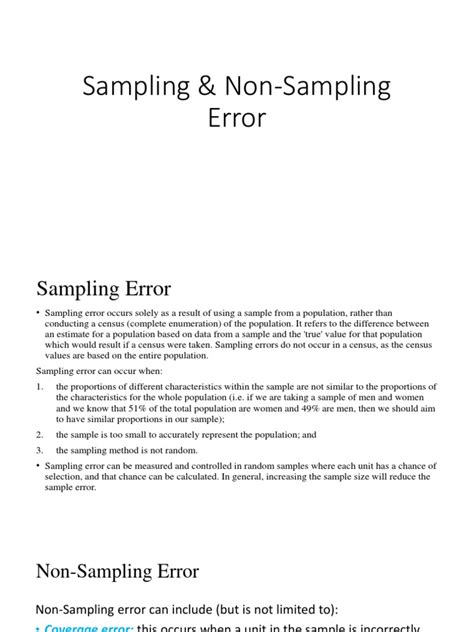 Image result for Sampling Coverage Error