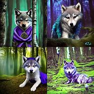 Image result for Black Anime Wolf Pup