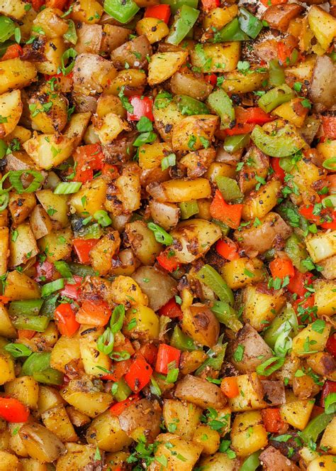 Skillet Potatoes with Peppers and Onions | Recipe Cart | Recipe Cart