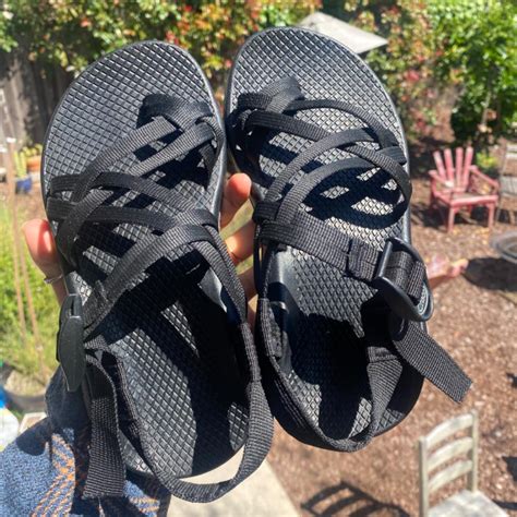 Chaco Women's Black Sandals | Depop