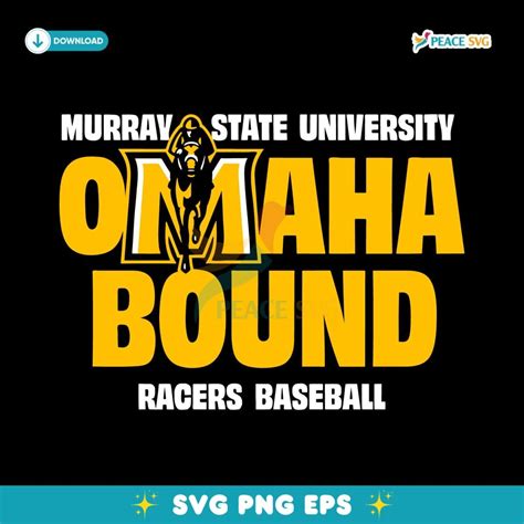 Murray State Omaha Bound Baseball Mascot Bold Text SVG Files For Cricut ...