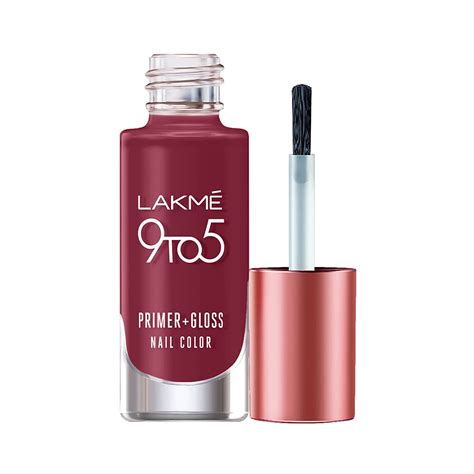Buy LAKMÉ 9To5 Primer + Glossy Finish Nail Colour| Scarlet Blaze| 6 Ml ...