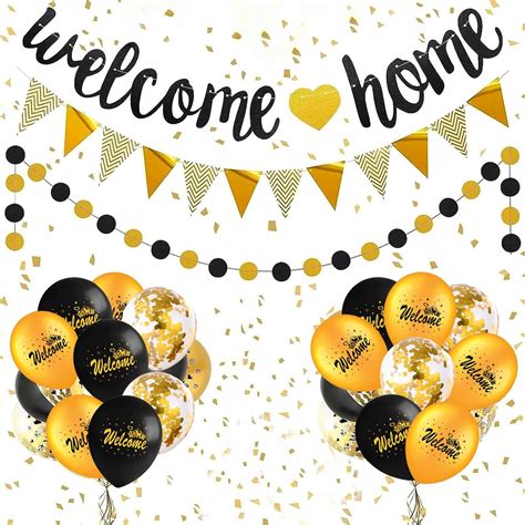 Welcome Home Decorations BINLHY Welcome Home Banner Party Decorations ...