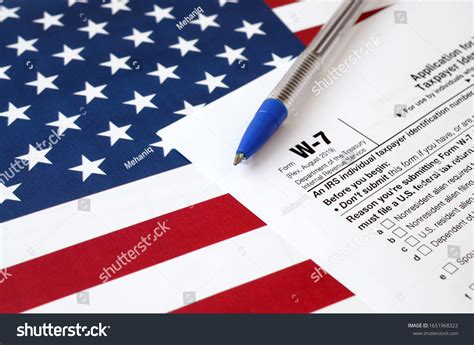 Form W7 Application Irs Individual Taxpayer Stock Photo 1651968322 | Shutterstock