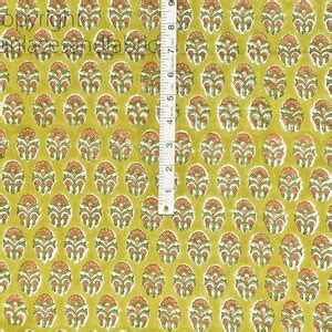 Buy Indian Hand Block Printed Dressmaking Sewing Soft Cotton Fabric by ...