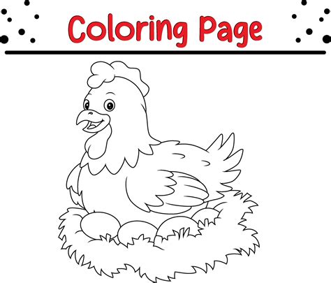 Hen Colouring Pages For Kids