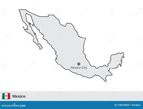 Mexico Vector Map with the Capital City of Mexico City Stock Vector - Illustration of digital ...