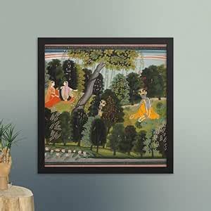 Indigenous Valley Sakhi Persuades Radha to Meet Krishna, from the ...