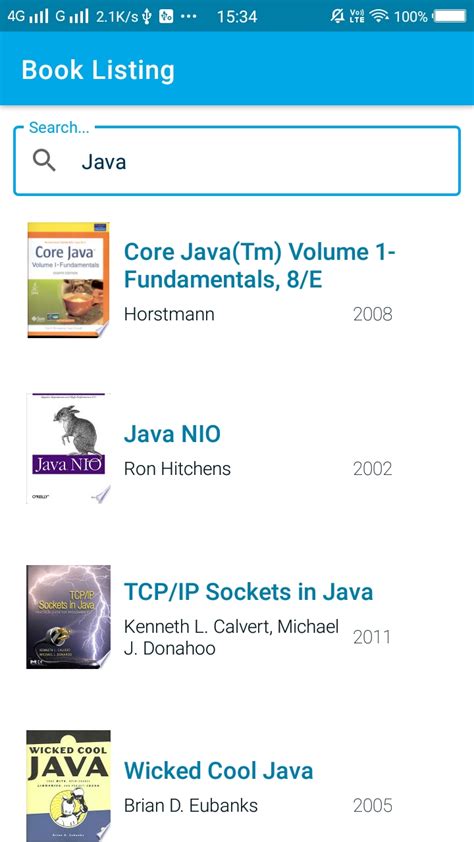Image result for Android Book List View Source Code in GitHub