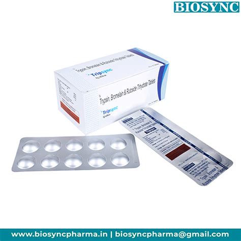 Tripsync - Trypsin, Bromelain & Rutoside Trihydrate tablets - Biosync ...