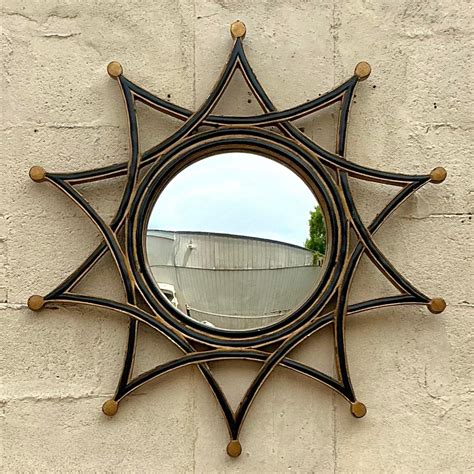 Vintage Regency Theodore Alexander Star Mirror For Sale at 1stDibs