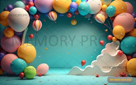 Colourful Balloons Birthday Theme Printed Backdrop – MEMORY P-DROPS