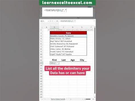 Image result for YouTube Com ExcelIsFun Textsplit Column