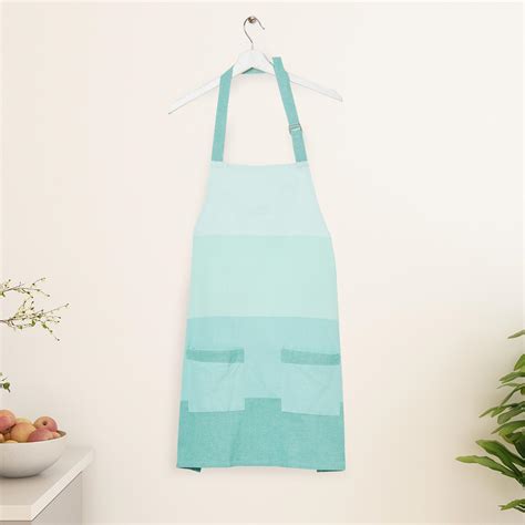 Buy Medora Teal Colourblocked Cotton Kitchen Apron from Home Centre at ...