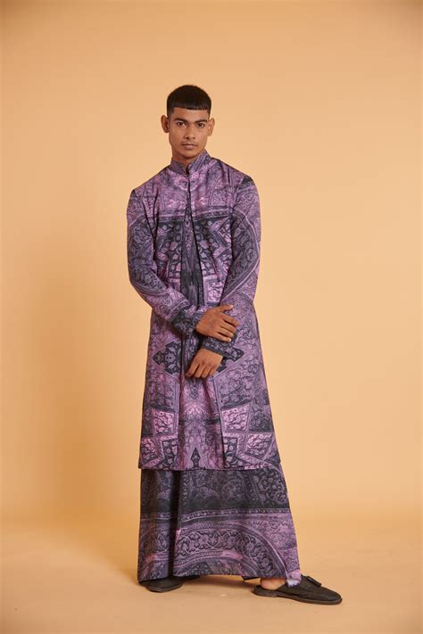 husn Mughal grape traditional jacket