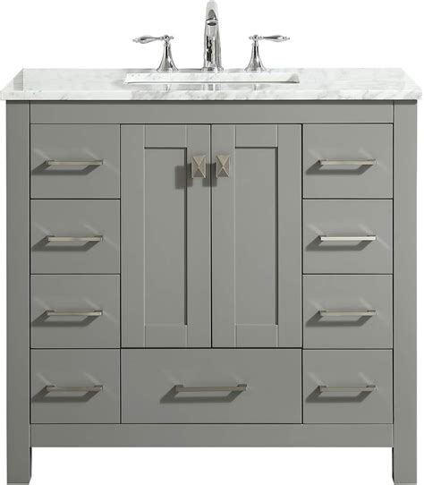 Buy Eviva Gray Bathroom Vanity with Sink - 36 Inch Bathroom Vanity with ...