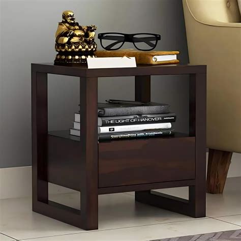 RK FURNITURE Solid Sheesham Wood Bedside Table for Bedroom | Wooden Bed ...
