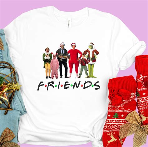 Friends Christmas Shirt, Girl Christmas Shirt, Christmas Family Shirts ...
