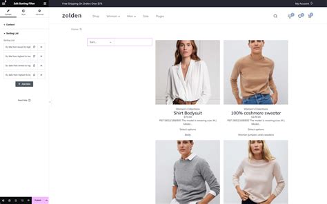 Image result for Sort Widget Example