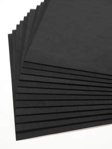 Creatify EVA Foam Sheets A4 Size – 2mm Thick | Pack of 12 Black Colour ...
