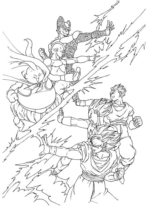 Coloring Dragon Ball Z Stencil Coloring Pages