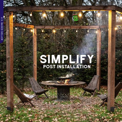 BISupply Concrete Post Anchor 4x4 Post Base Spike Fence Pergola Deck ...