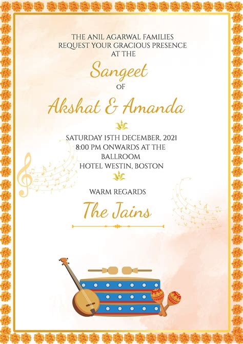 Buy Marigold Invitation Indian Wedding Invitations , Hindu Wedding Card ...