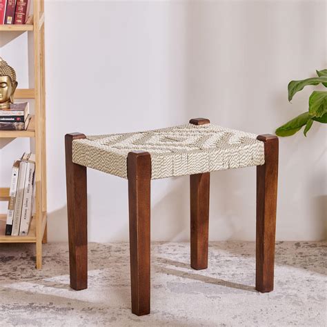 Buy Grace Mango Wood Stool - Brown from Home Centre at just INR 5713.0